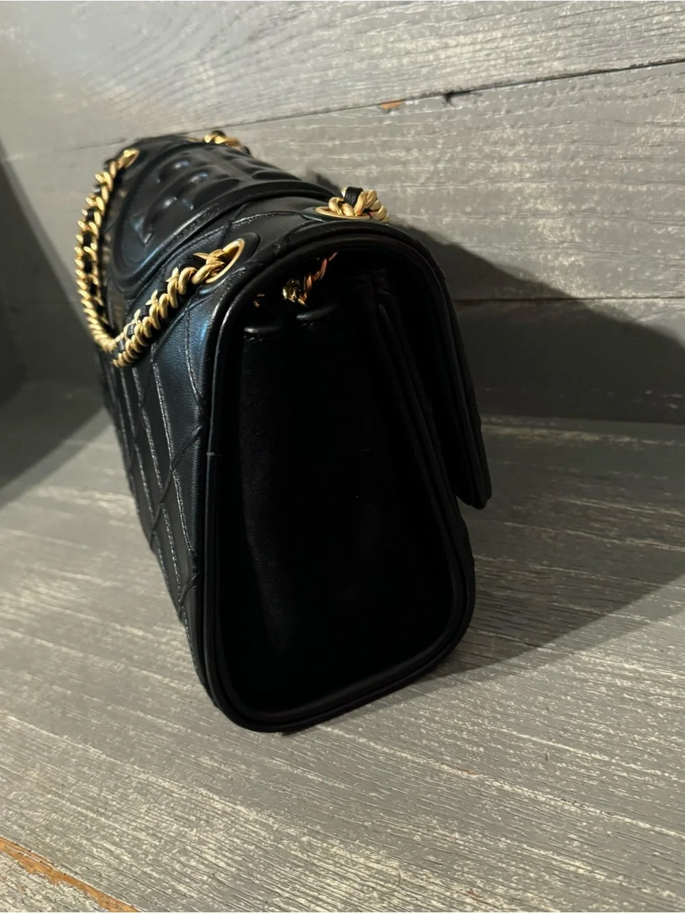 Tory Burch Black Large Soft Fleming Convertible Shoulder Bag